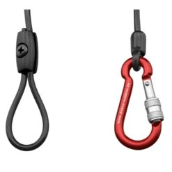 Aliens Spiralkabel 4mm Schwarz Mit Minikarabiner Schraube Schwarz Und Verschluss -Camping-Ausrüstung Verkäufe 2024 31233 2 aliens spiralkabel 2